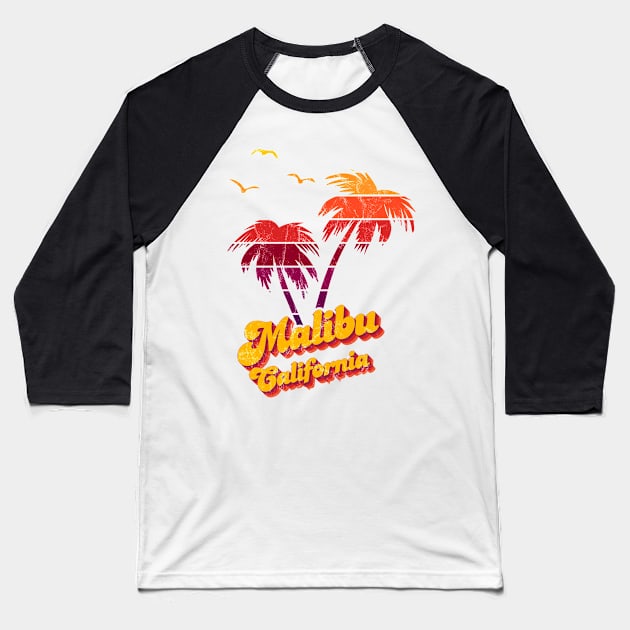 Malibu California Baseball T-Shirt by Jennifer